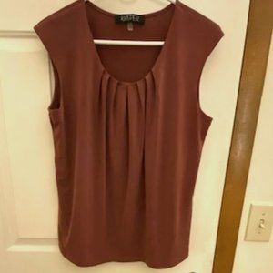 Light Maroon Kasper Sleeveless Blouse